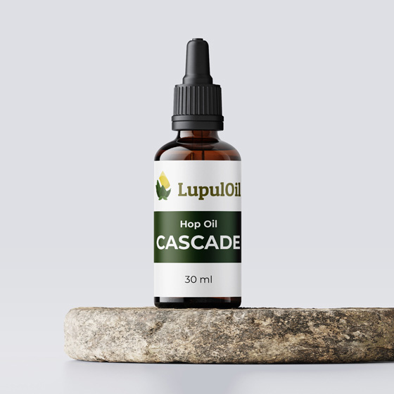 Humulus lupulus, variedad Cascade Hop Oil, familia Cannabaceae.